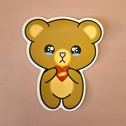 Broken Heart Bear Sticker