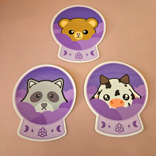 Crystal Ball Animals Sticker Set