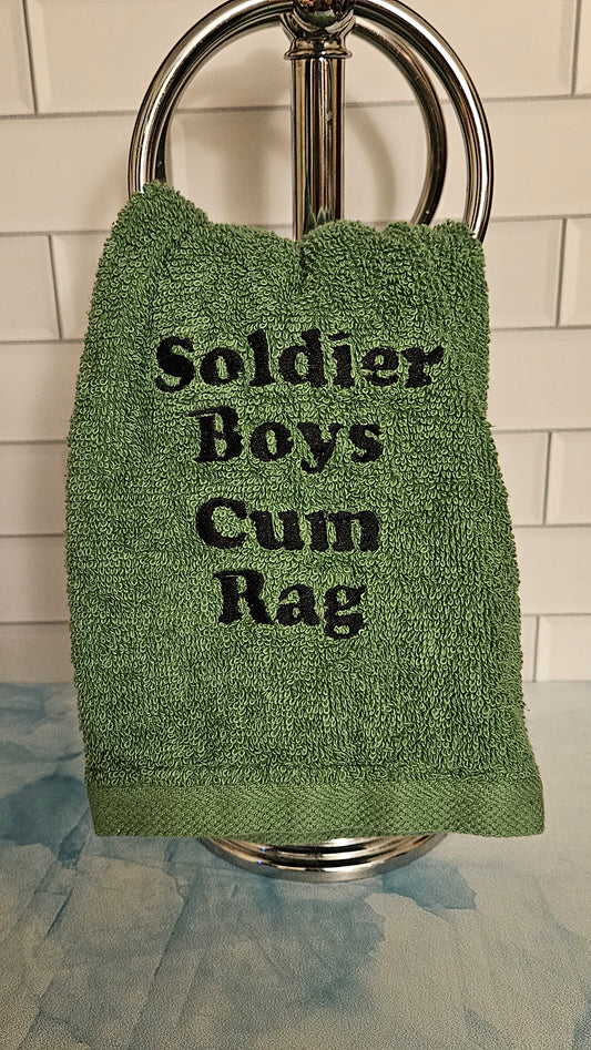 Solder Boys Rag Embroidered Hand Towel