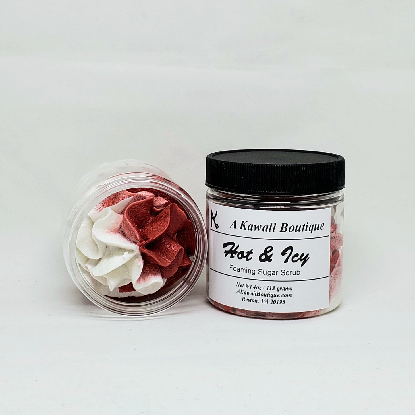 Hot & Icy Themed MHA Foaming Sugar Scrub