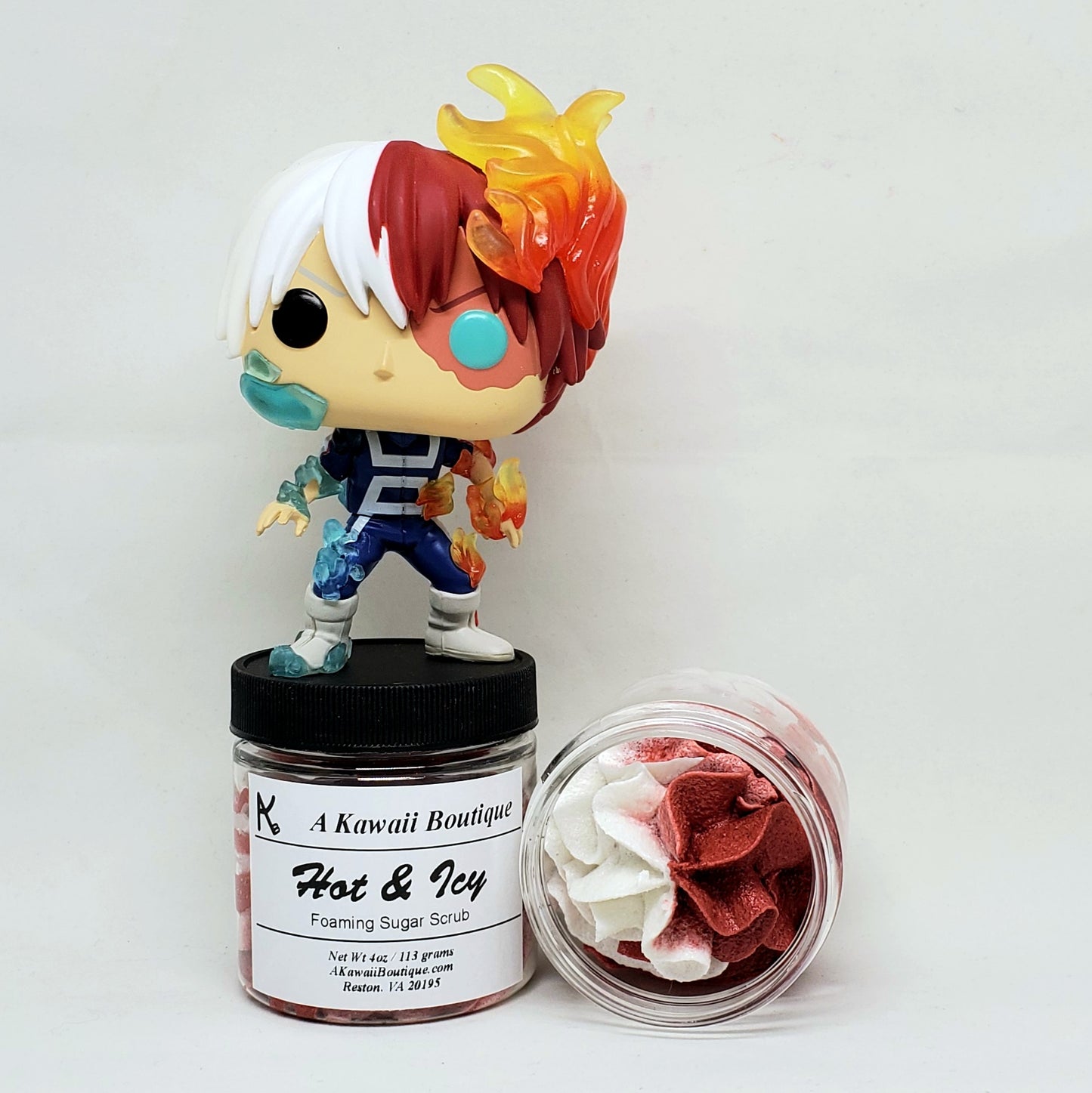 Hot & Icy Themed MHA Foaming Sugar Scrub