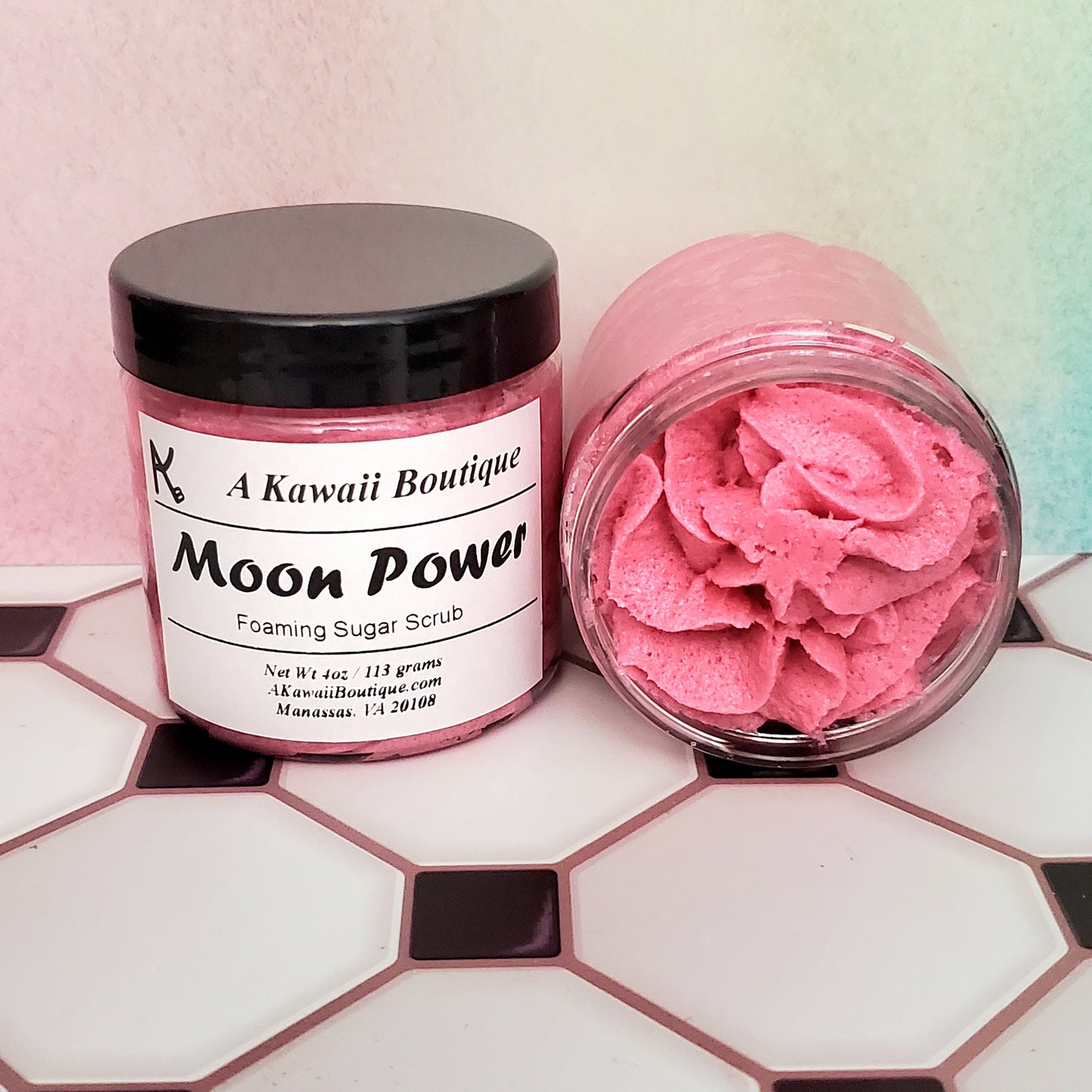 Moon Power Themed Foaming Sugar Scrub