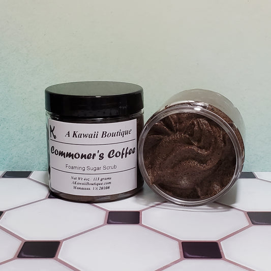 Commoner's Coffee Themed Foaming Sugar and Coffee Scrub