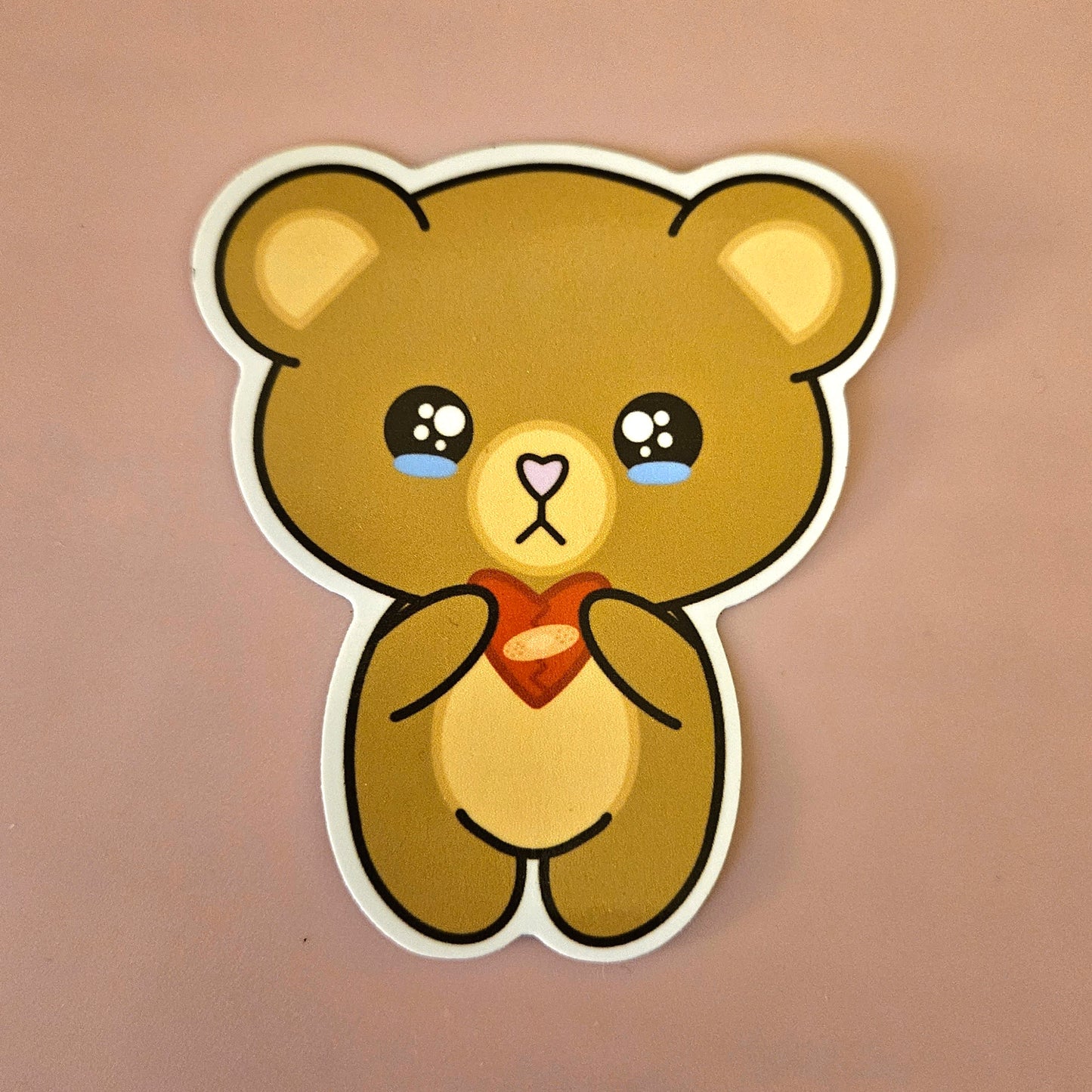 Broken Heart Bear Sticker