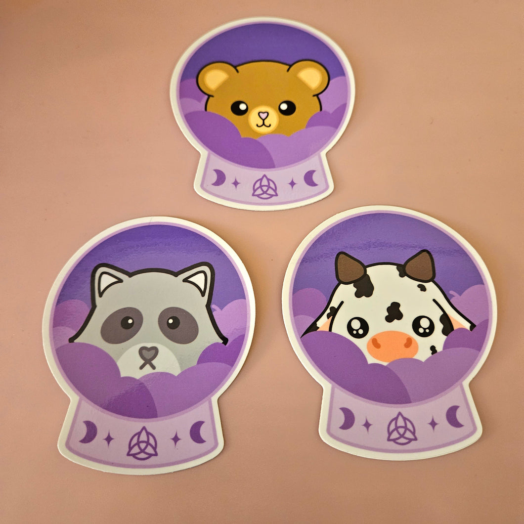 Crystal Ball Animals Sticker Set