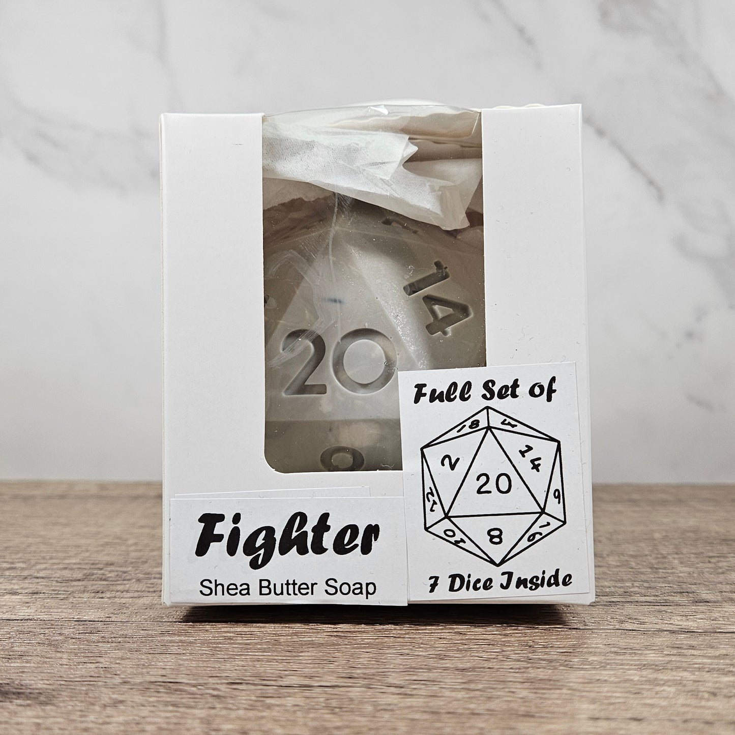 Fighter D20 Mystery Dice Shea Butter Soap