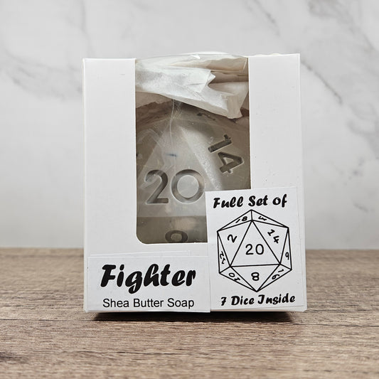 Fighter D20 Mystery Dice Shea Butter Soap