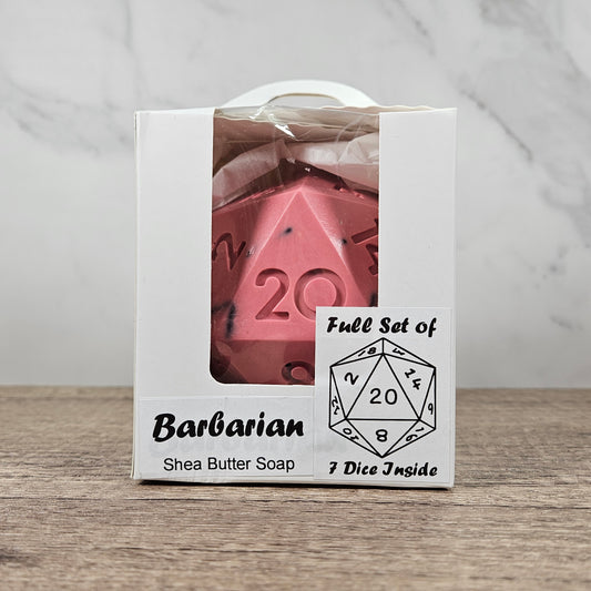 Barbarian D20 Mystery Dice Shea Butter Soap