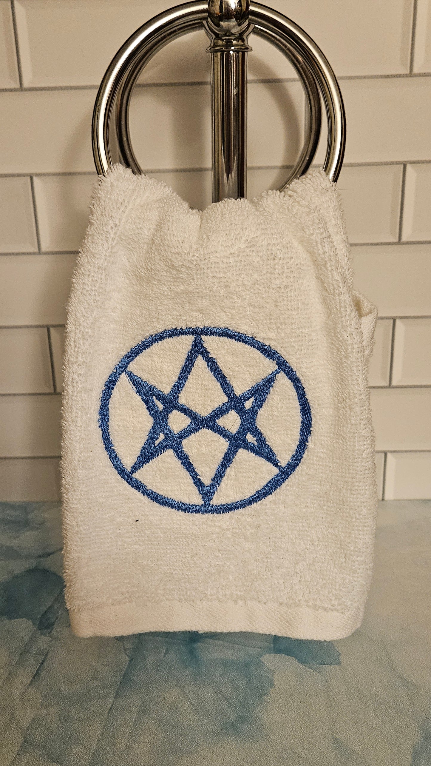 Men of Letters Symbol Embroidered Hand Towel