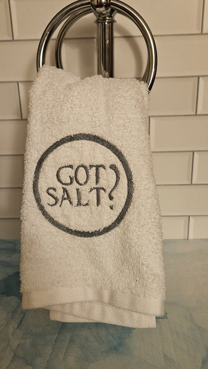 Got Salt Embroidered Hand Towel