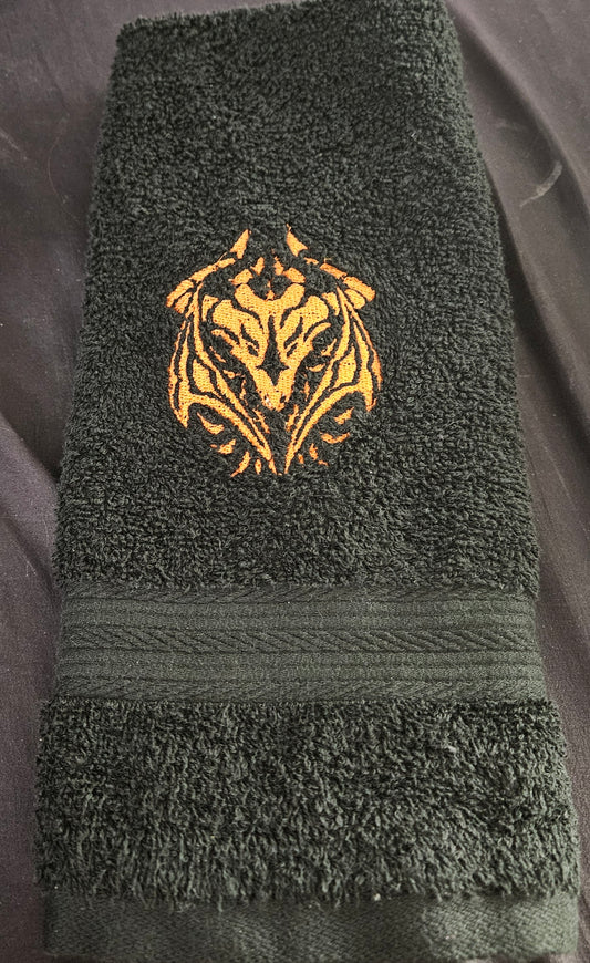 Wrath Ring Symbol Embroidered Hand Towel
