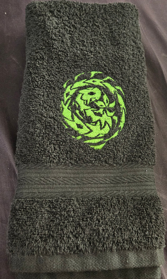 Greed Ring Symbol Embroidered Hand Towel