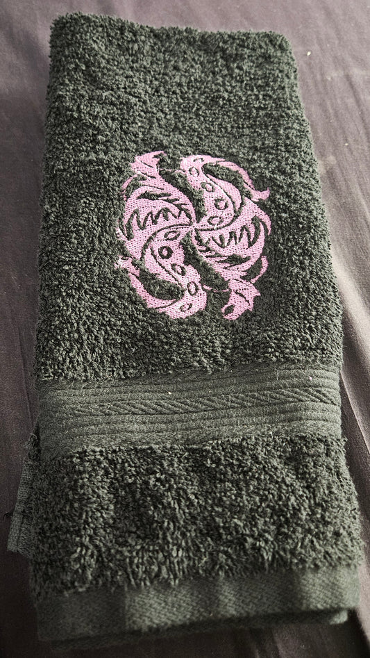 Envy Ring Symbol Embroidered Hand Towel