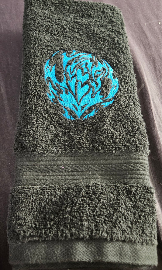 Lust Ring Symbol Embroidered Hand Towel