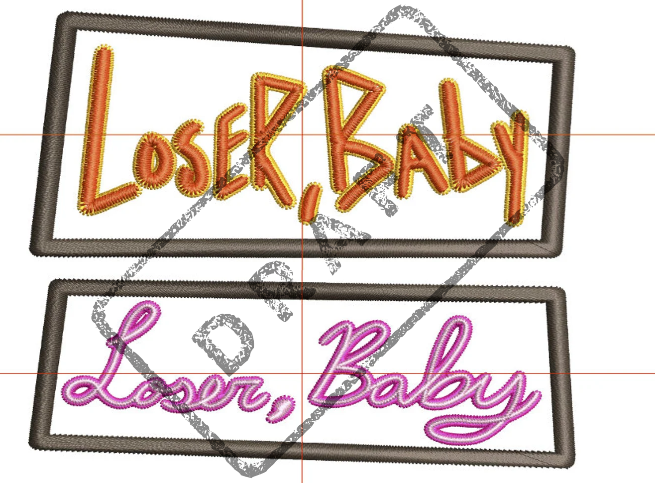 Loser Baby Embroidered Hand Towel