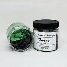 Load image into Gallery viewer, Froggy Themed MHA Foaming Sugar Scrub
