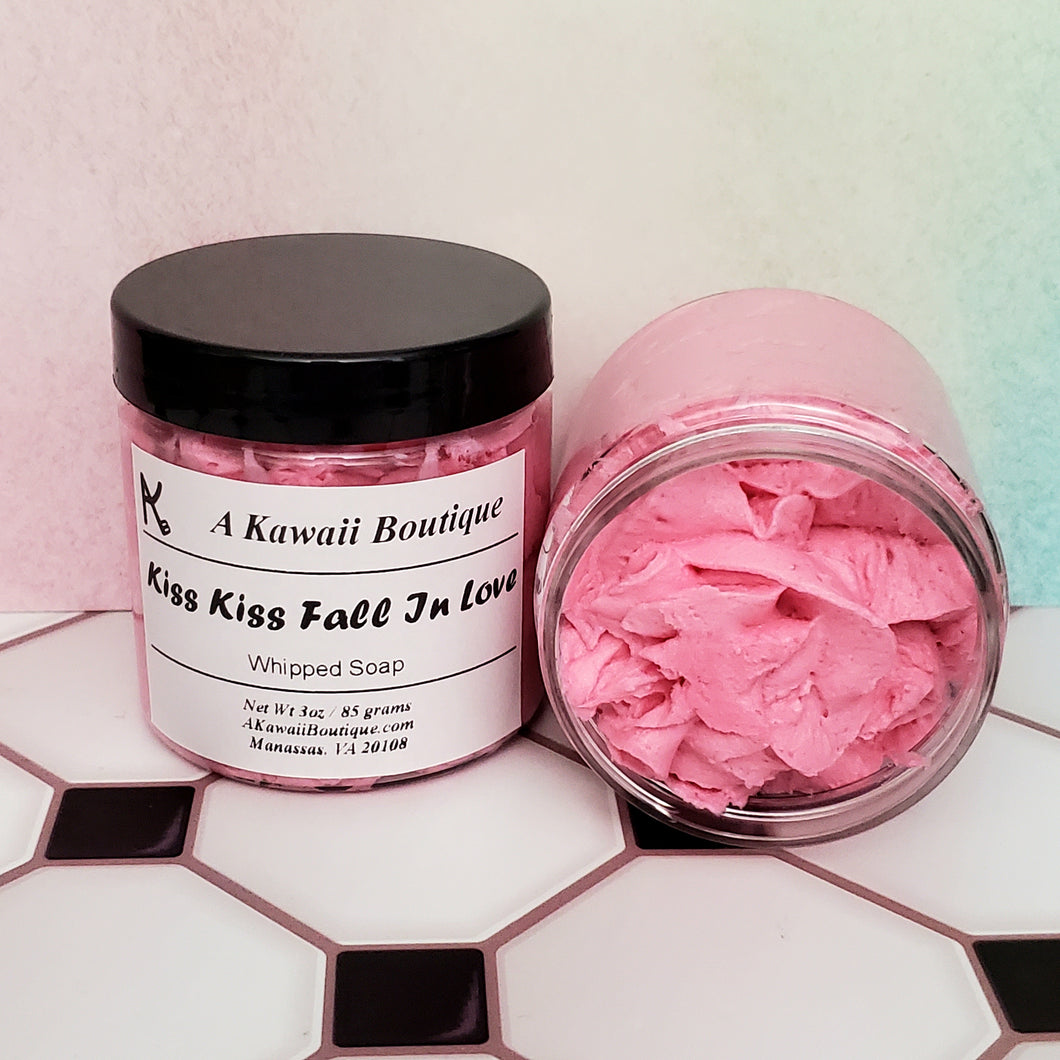 Kiss Kiss Fall In Love Themed Whipped Soap